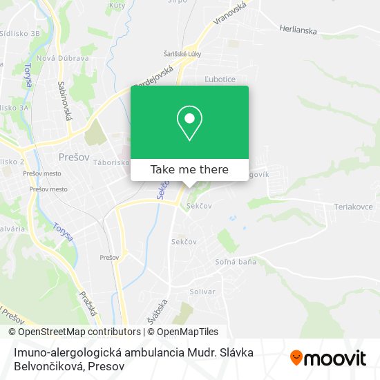 Imuno-alergologická ambulancia Mudr. Slávka Belvončiková map