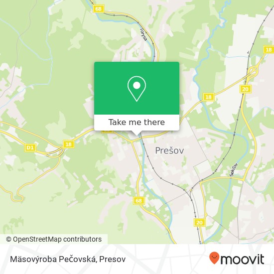 Mäsovýroba Pečovská map