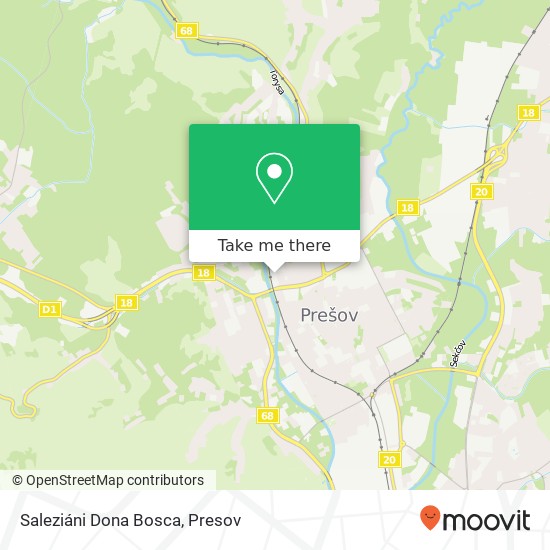 Saleziáni Dona Bosca map