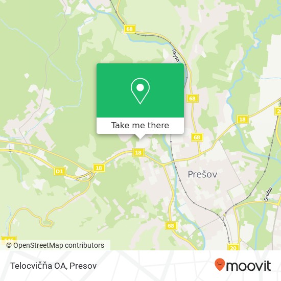 Telocvičňa OA map