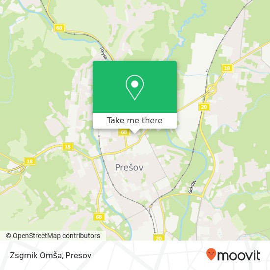 Zsgmik Omša map