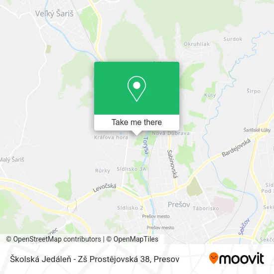 Školská Jedáleň - Zš Prostêjovská 38 map