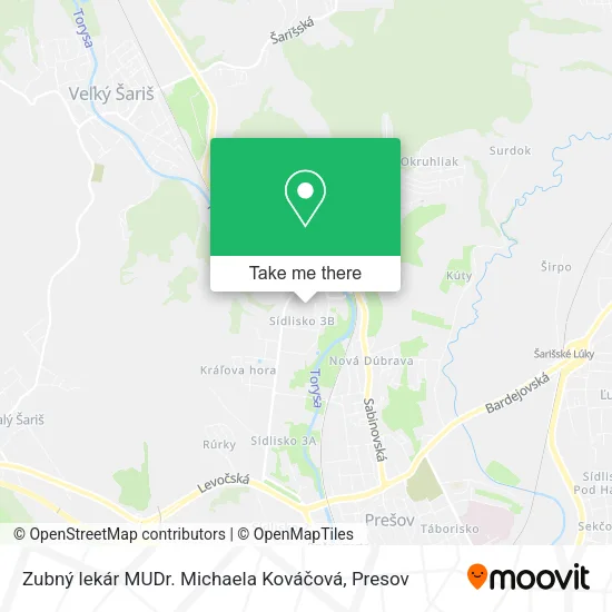 Zubný lekár MUDr. Michaela Kováčová map