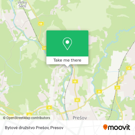 Bytové družstvo Prešov map