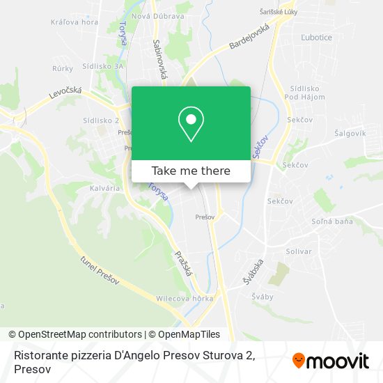 Ristorante pizzeria D'Angelo Presov Sturova 2 map