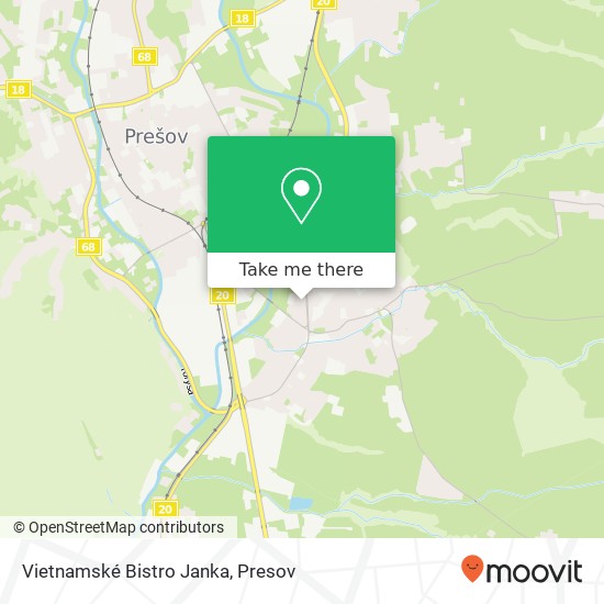 Vietnamské Bistro Janka, Kraskova 9 080 05 Prešov map