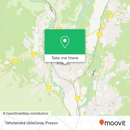 Tehotenské oblečenie, Hlavná 080 01 Prešov map