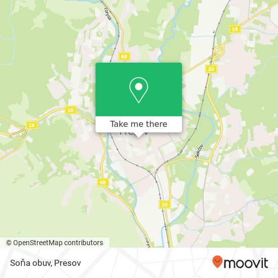 Soňa obuv, Hlavná 080 01 Prešov map