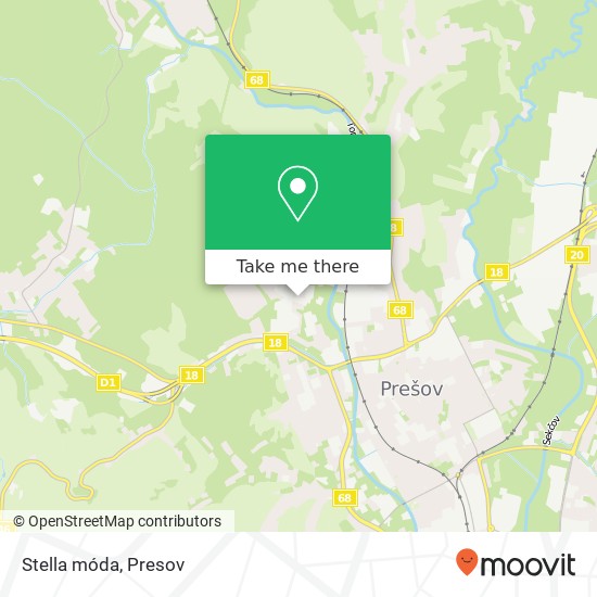 Stella móda, Námestie Kráľovnej Pokoja 3 080 01 Prešov map