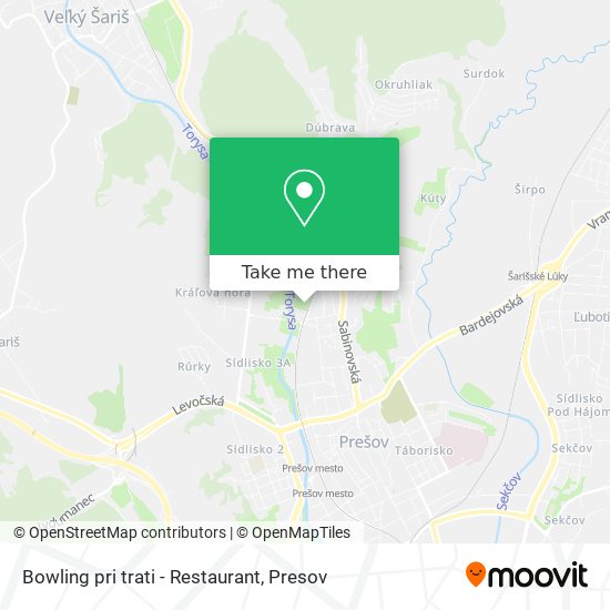 Bowling pri trati - Restaurant map