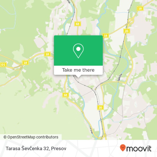 Tarasa Ševčenka 32 map