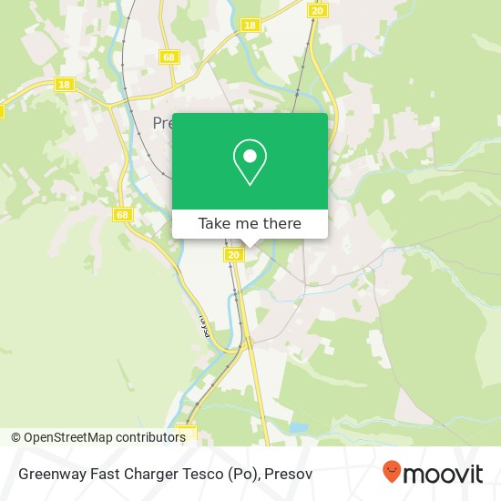 Greenway Fast Charger Tesco (Po) map