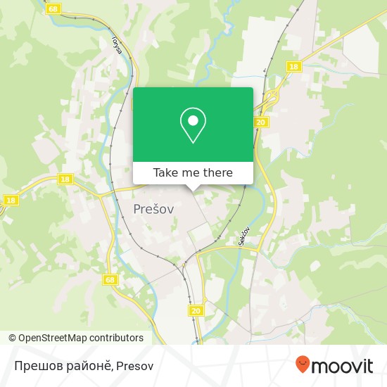 Прешов районĕ map