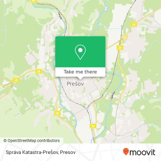 Správa Katastra-Prešov map