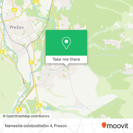 Námestie osloboditeľov 4 map