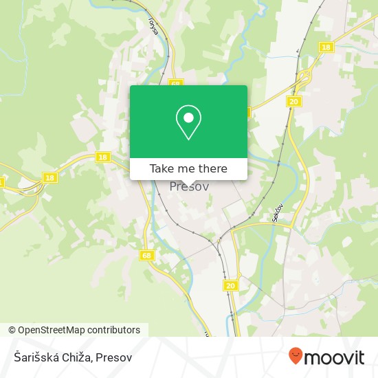 Šarišská Chiža, Hlavná 67 080 01 Prešov map