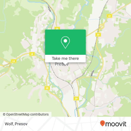 Wolf, Slovenská 5 080 01 Prešov map