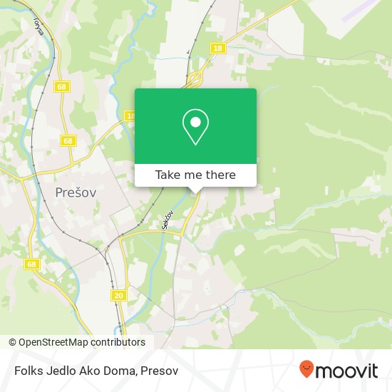 Folks Jedlo Ako Doma, Exnárova 11425 / 42 080 01 Prešov map