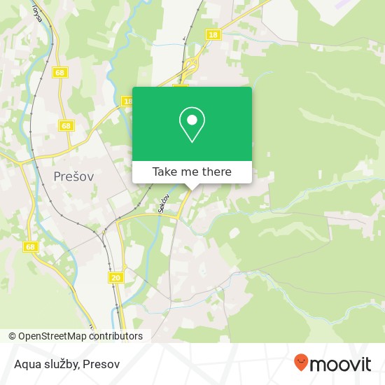 Aqua služby map