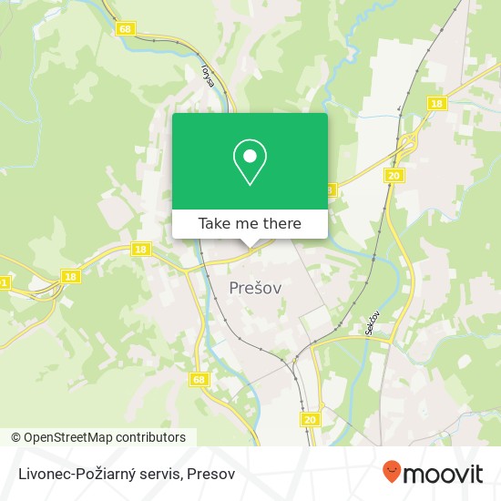 Livonec-Požiarný servis map