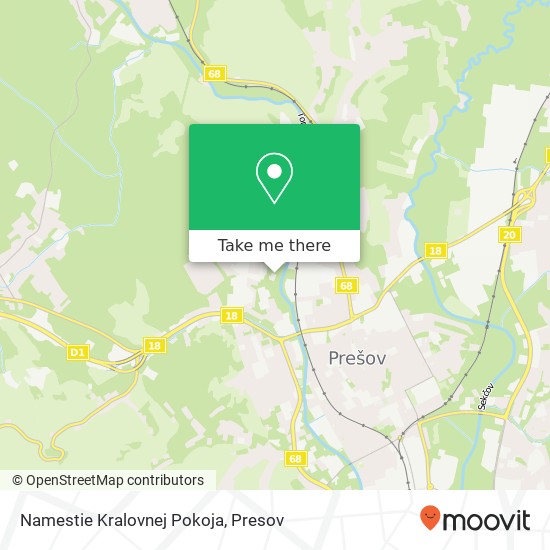 Namestie Kralovnej Pokoja map