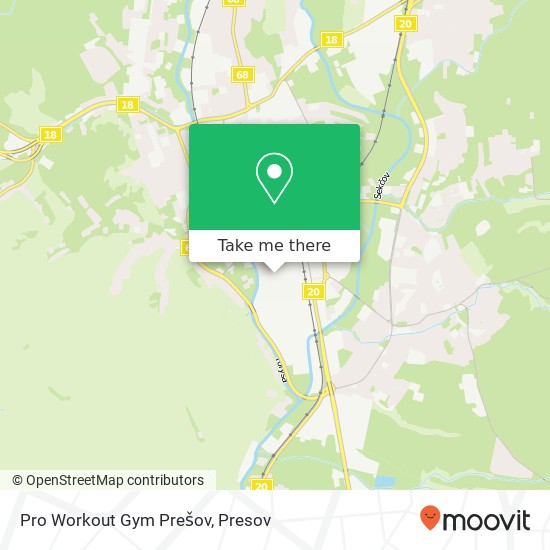 Pro Workout Gym Prešov map