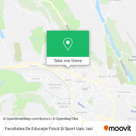 Facultatea De Educație Fizică Și Sport Uaic map