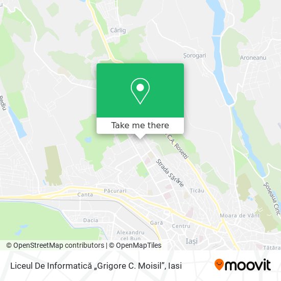 Liceul De Informatică „Grigore C. Moisil” map