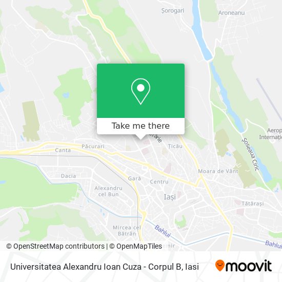 Universitatea Alexandru Ioan Cuza - Corpul B map