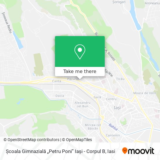 Școala Gimnazială „Petru Poni” Iași - Corpul B map