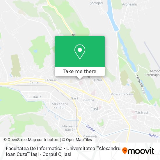 Facultatea De Informatică - Universitatea ""Alexandru Ioan Cuza"" Iași - Corpul C map