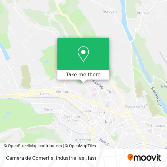 Camera de Comert si Industrie Iasi map