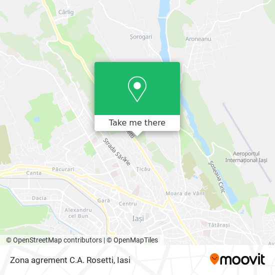 Zona agrement C.A. Rosetti map