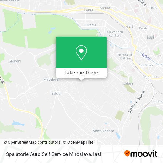 Spalatorie Auto Self Service Miroslava map