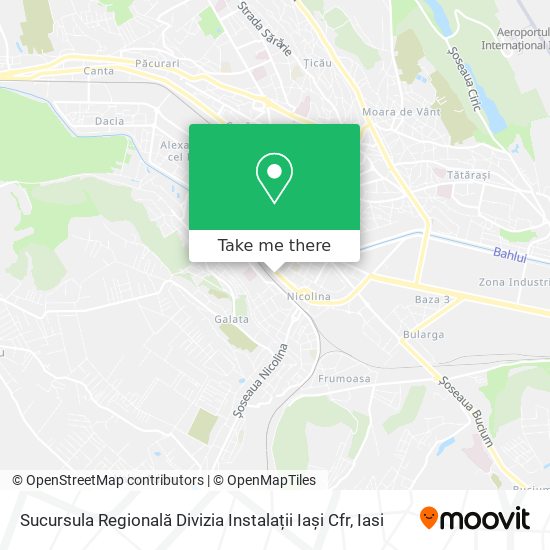 Sucursula Regională Divizia Instalații Iași Cfr map
