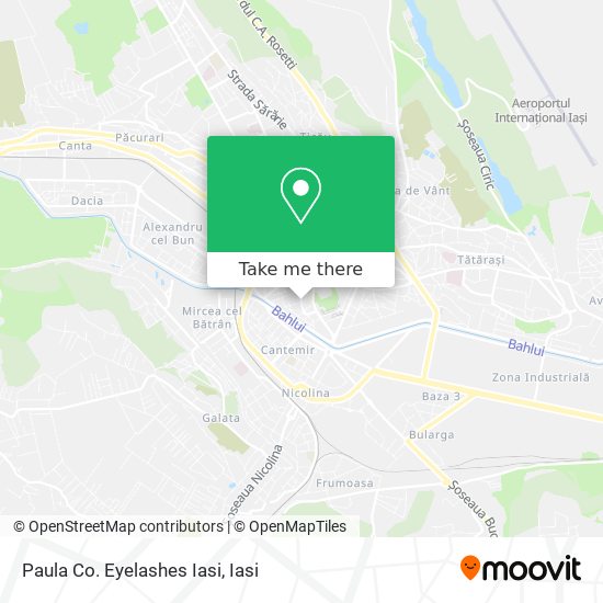 Paula Co. Eyelashes Iasi map