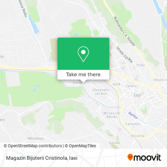 Magazin Bijuterii Cristinola map
