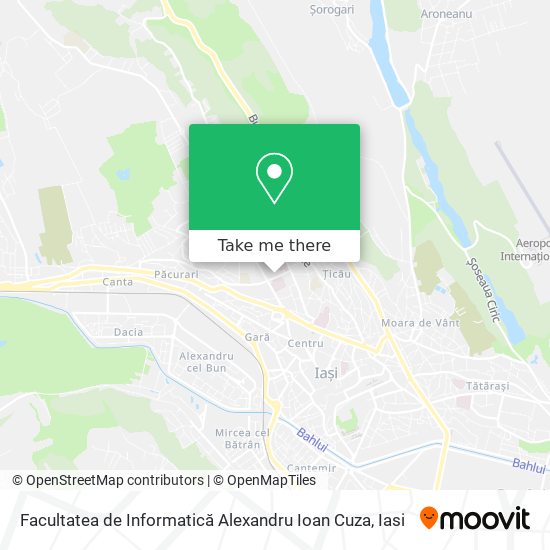 Facultatea de Informatică Alexandru Ioan Cuza map