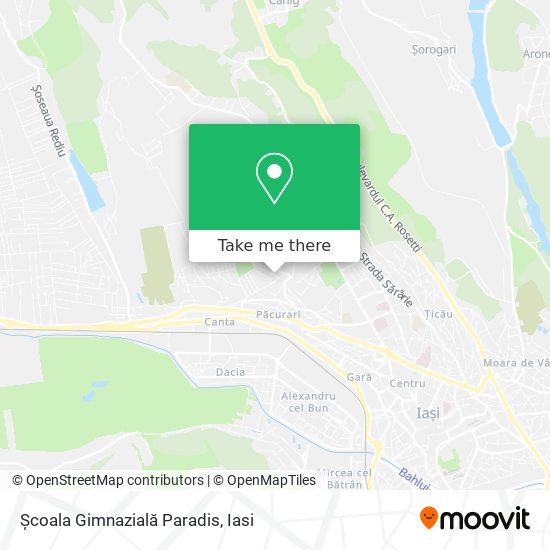 Școala Gimnazială Paradis map