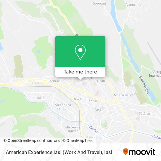 American Experience Iasi (Work And Travel) map