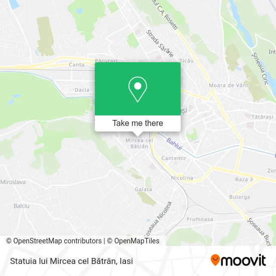 Statuia lui Mircea cel Bătrân map