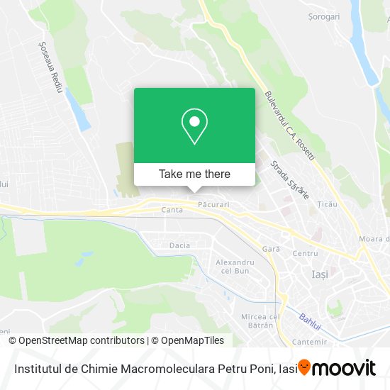 Institutul de Chimie Macromoleculara Petru Poni map