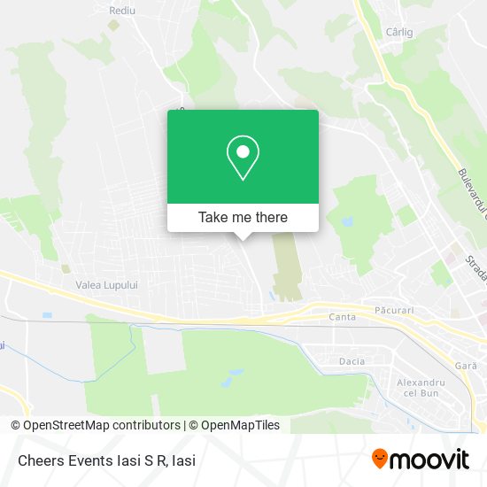 Cheers Events Iasi S R map
