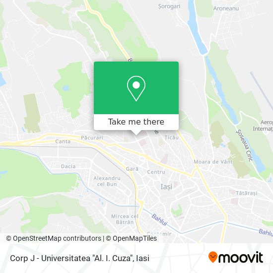 Corp J - Universitatea "Al. I. Cuza" map