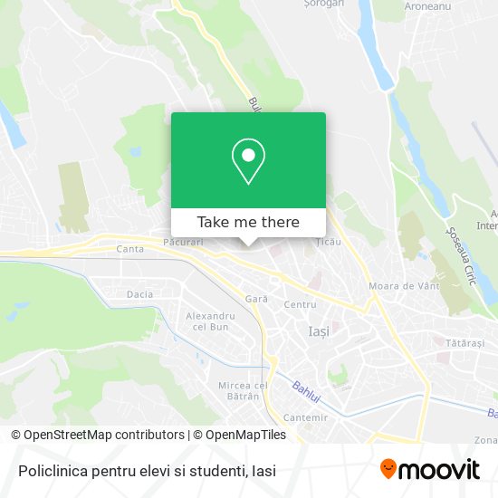 Policlinica pentru elevi si studenti map
