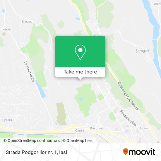 Strada Podgoriilor nr. 1 map