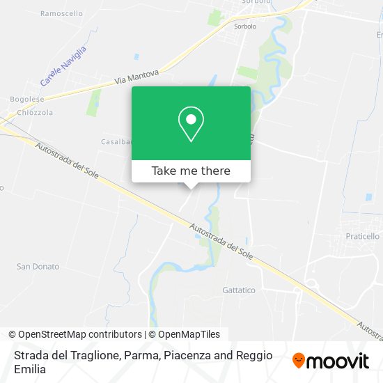 how to get to strada del traglione in parma by bus