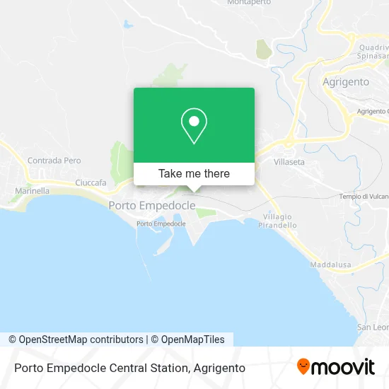Porto Empedocle Central Station map