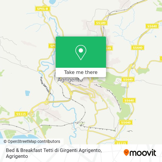 Bed & Breakfast Tetti di Girgenti Agrigento map