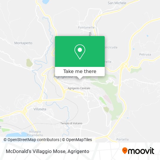 McDonald's Villaggio Mose map